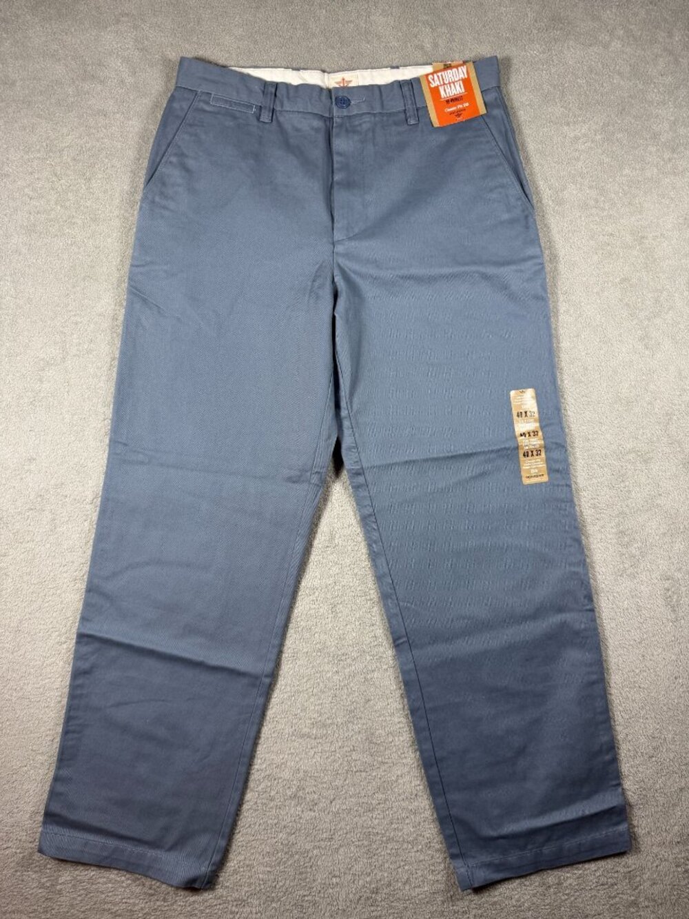 Dockers Saturday Khaki Pants Mens 40x32 Blue Chino Classic Fit D3 No Wrinkles